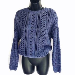 New Kendall and Kylie Juniors Chenile Mesh Sweater